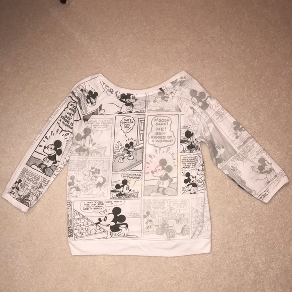 EUC Disney Mickey Mouse Comic 3/4 Sleeve Tee Top M - Picture 3 of 3